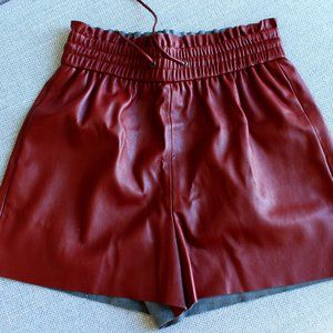Zara Leather Shorts